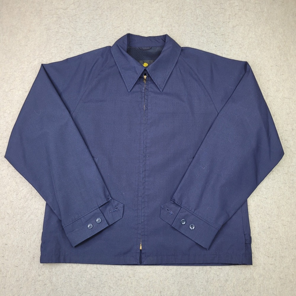 Vintage Johnny‎ Miller Bomber Jacket Mens 42 Navy Blue Full Zip Golf
